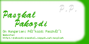 paszkal pakozdi business card